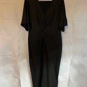 Elegant Black V-Neck Dress